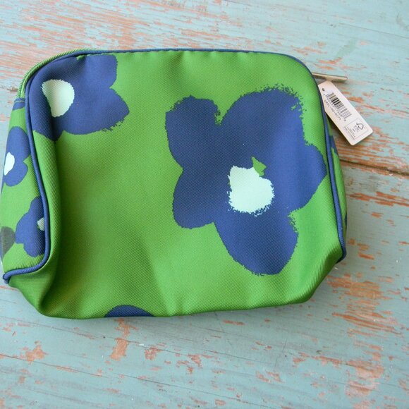 NWT Clinique x Kate Spade FLORAL NYLON Makeup COSMETIC Bag - Picture 4 of 5
